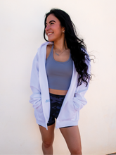 Load image into Gallery viewer, The Complimentary Hoodie is wearable all-year long. It's very lightweight but still comfortable and cozy, has a baggy/oversized fit and has an embroidered hidden message on the right inside pocket.