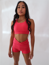 Load image into Gallery viewer, Pink Vanity shorts have an extra supportive high waist with a v-cut front.