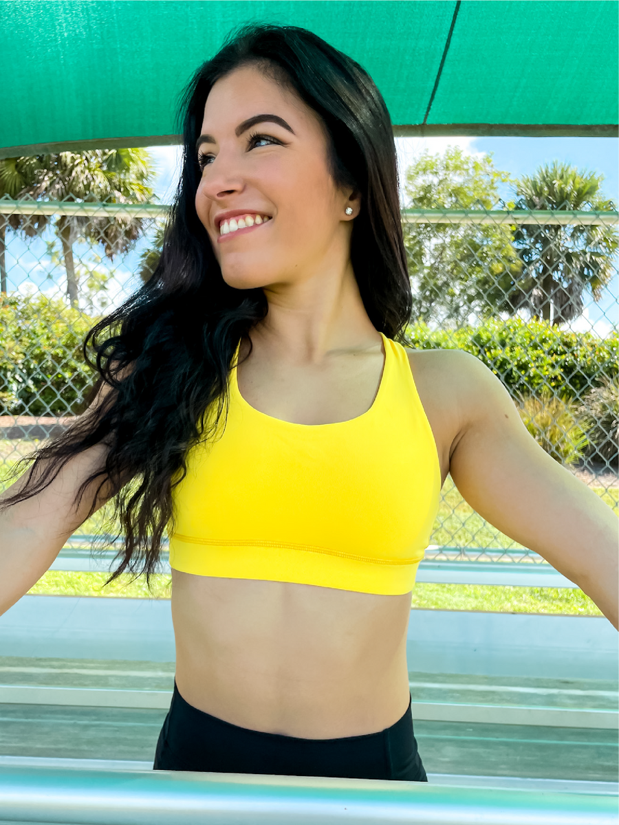 Worldwide Sports Bra - Yellow – Peachy Pia